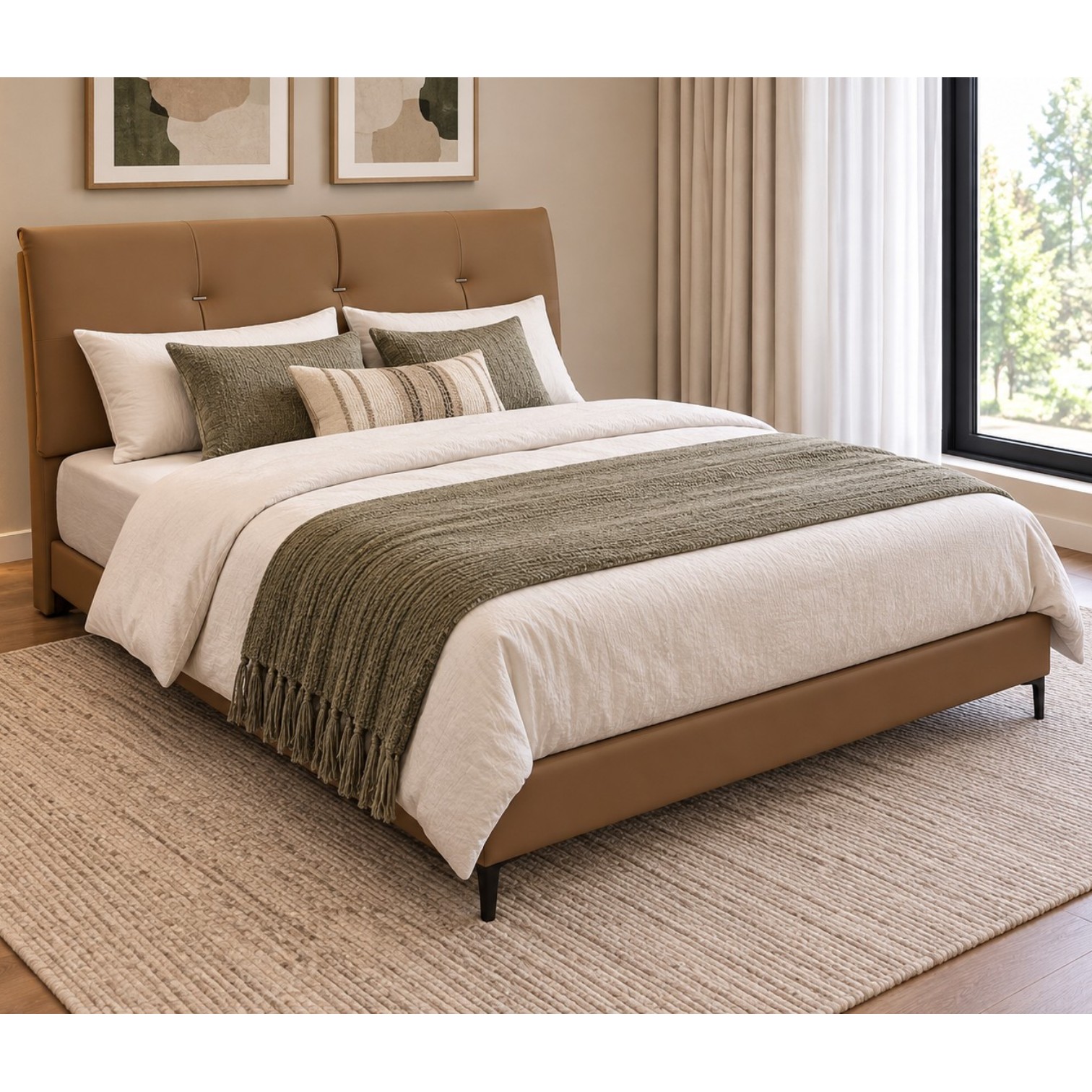 Luxe Leather Bed